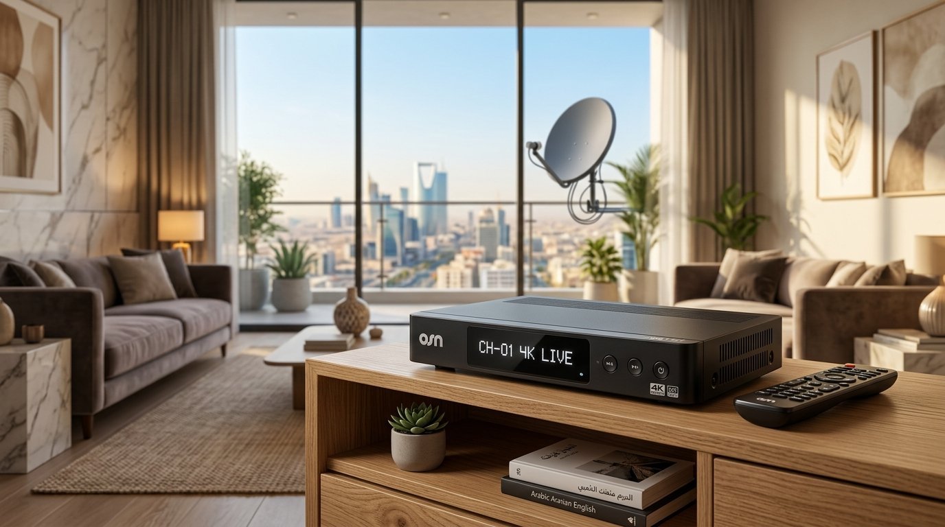 Satellite TV decoder receiver box with digital display and remote control